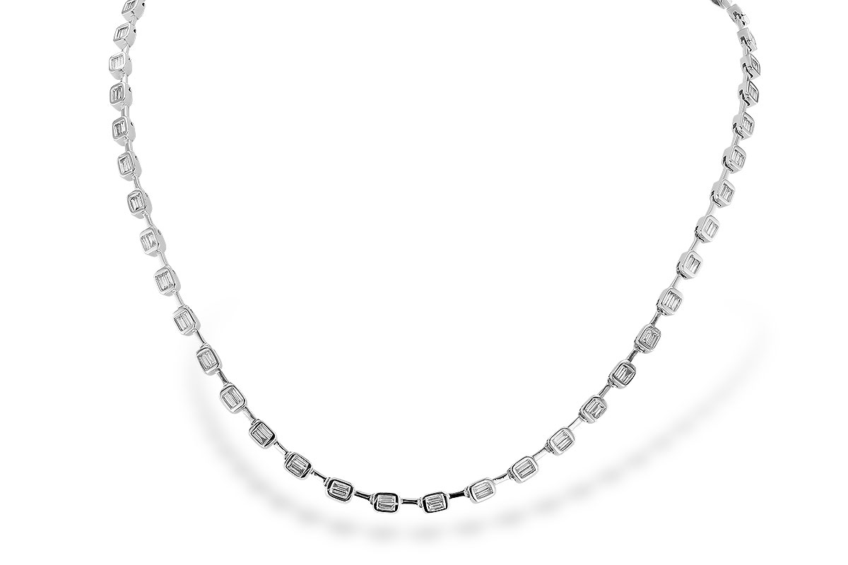 A301-77310: NECKLACE 2.05 TW BAGUETTES (17 INCHES)