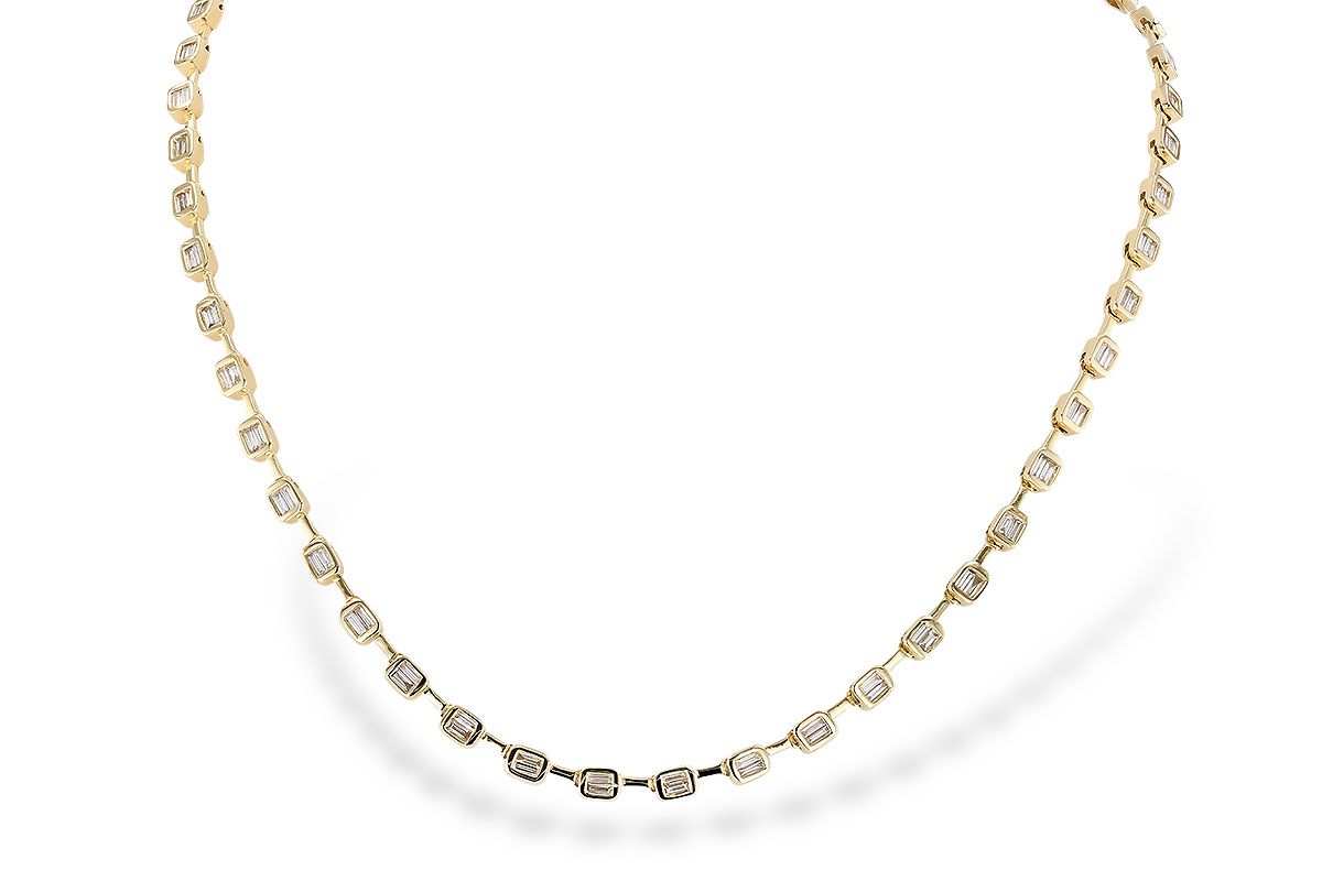 A301-77310: NECKLACE 2.05 TW BAGUETTES (17 INCHES)