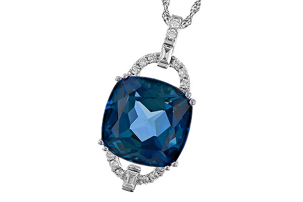 A302-64601: NECK 9.00 LONDON BLUE TOPAZ 9.20 TGW (12MM LBT)