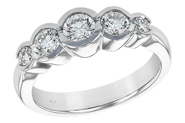 B120-87310: LDS WED RING 1.00 TW