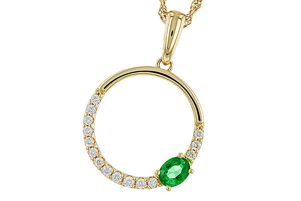 D302-66383: NECKLACE .19 EMERALD .34 TGW