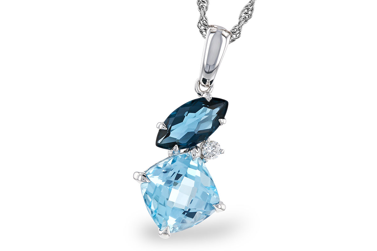 D302-67274: NECKLACE 2.37 TW BLUE TOPAZ 2.40 TGW