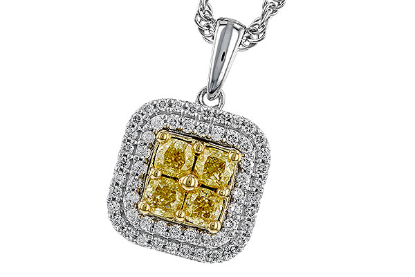 D302-67301: NECK .52 FANCY YELLOW DIAMONDS .72 TW