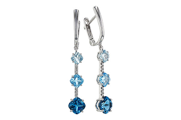 E302-64610: EARRINGS 2.41 TW BLUE TOPAZ 2.45 TGW