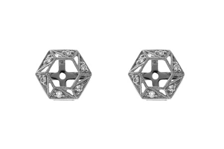 F028-17283: EARRING JACKETS .08 TW (FOR 0.50-1.00 CT TW STUDS)