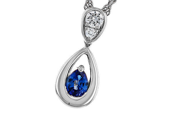 F302-66410: NECKLACE .21 SAPPHIRE .27 TGW (4x3 SAPP)