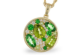 F302-67292: NECK 2.20 TW SEMI-PRECIOUS (TSAV, PER) 2.37 TGW