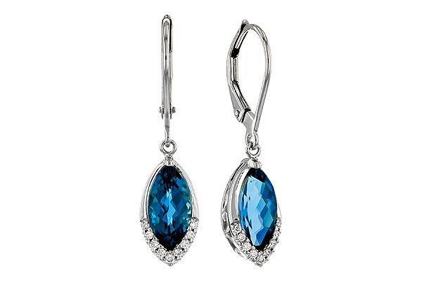 F302-70992: EARR 2.42 TW LONDON BLUE TOPAZ 2.50 TGW (9x5MM MQ)