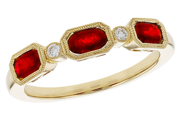 G302-65492: LDS WED RG .72 RUBY .77 TGW (4x3MM RUBY)