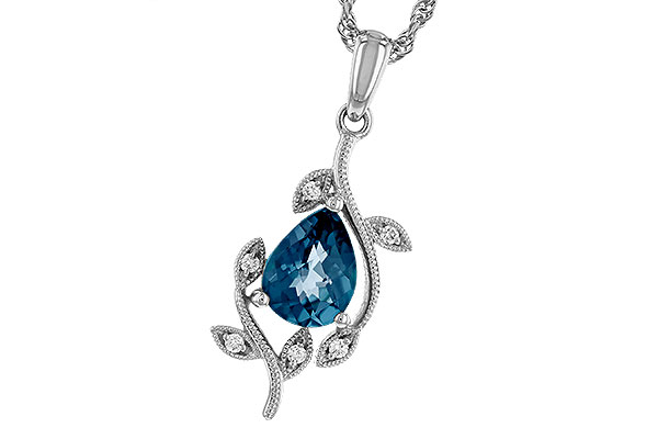 H302-67328: NECK 1.20 LONDON BLUE TOPAZ 1.25 TGW (8x6MM LBT)