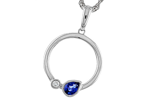 K302-65528: NECKLACE .26 SAPPHIRE .28 TGW