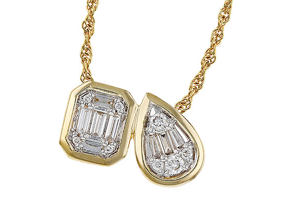 K302-70964: NECKLACE .17 BAG .25 TW