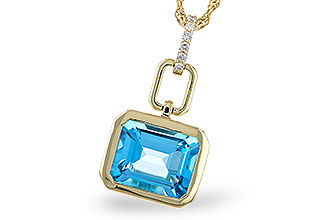 L302-67355: NECKLACE 3.26 BLUE TOPAZ 3.30 TGW (10x8MM BT)