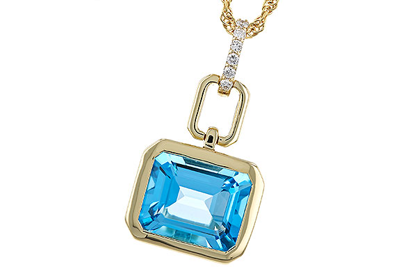 L302-67355: NECKLACE 3.26 BLUE TOPAZ 3.30 TGW (10x8MM BT)