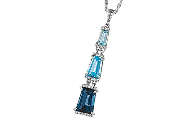 M302-67300: NECKLACE 2.60 TW BLUE TOPAZ 2.65 TGW