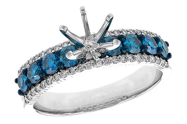 M302-68237: LDS SEMI DIA RG .72 BLUE DIAS .92 TW